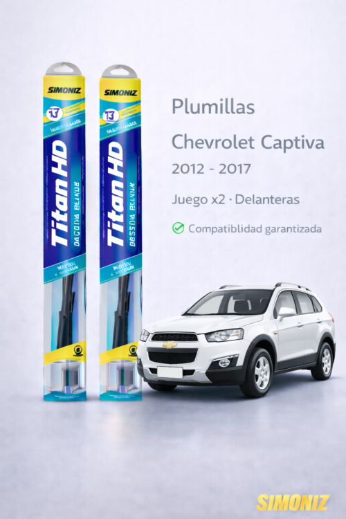 PLUMILLAS DELANTERAS  CHEVROLET  CAPTIVA SPORT 2009-2017 TITAN JUEGO x2