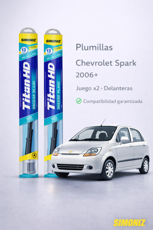 PLUMILLAS DELANTERAS CHEVROLET  SPARK CRONOS 2004...TITAN/ JUEGO X2