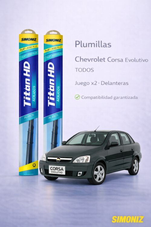 PLUMILLAS DELANTERAS  CHEVROLET CORSA EVOLUTION 2004...TITAN JUEGO X2