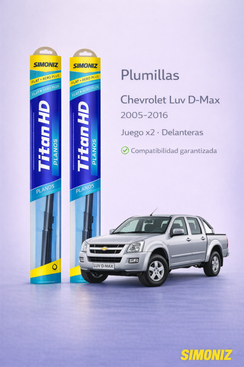 PLUMILLAS DELANTERAS  CHEVROLET DMAX 2004...TITAN /JUEGO X2