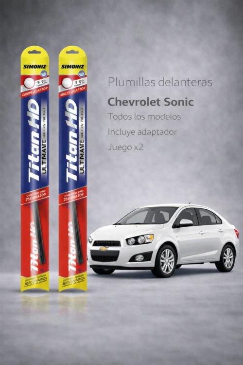 PLUMILLAS DELANTERAS CHEVROLET SONIC  TITAN /JUEGO X2