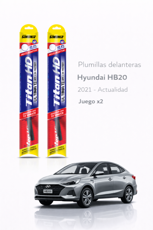 PLUMILLAS DELANTERAS HYUNDAI HB 20 TITAN ULTIITED MULTI ADAPTADOR / JUEGO X2.