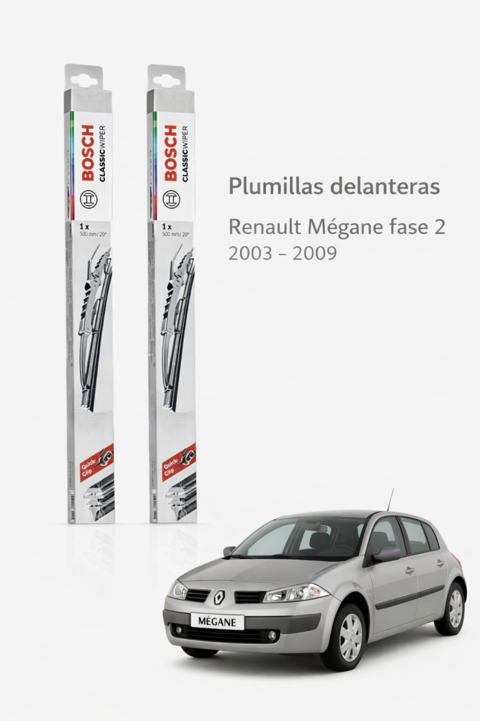 Copia de PLUMILLAS DELANTERAS RENAULT MÉGANE 2 / BOSCH CLASSIC-ECO