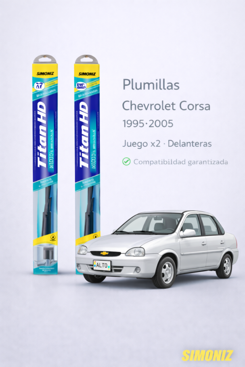 PLUMILLAS DELANTERAS  CHEVROLET CORSA 1995…TITAN / JUEGO X2