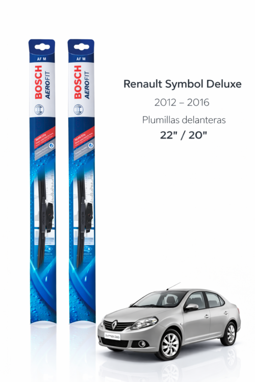 PLUMILLAS DELANTERAS RENAULT SYMBOL DELUXE 2008... BOSCH AEROFIT/JUEGO X2