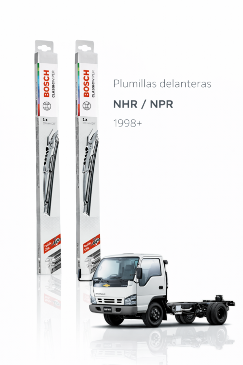 PLUMILLAS DELANTERAS CHEVROLET NKR NHR NPR 1998+ BOSCH CLASSIC