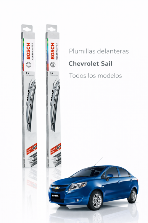 PLUMILLAS DELANTERAS CHEVROLET SAIL BOSCH CLASSIC