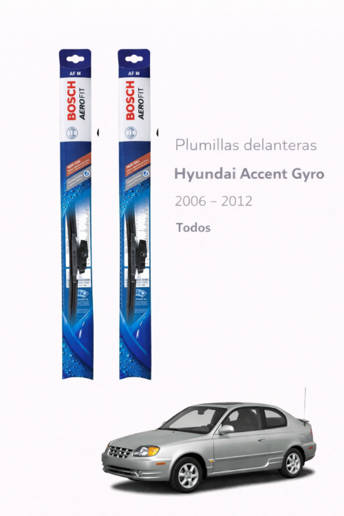 PLUMILLAS DELANTERAS HYUNDAI  GYRO- VERNA 2000…BOSCH AEROFIT JUEGO X2