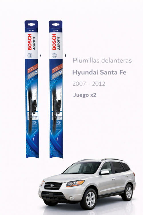 PLUMILLAS DELANTERAS HYUNDAI   SANTAFE  2012 BOSCH AEROFIT/ JUEGO X2