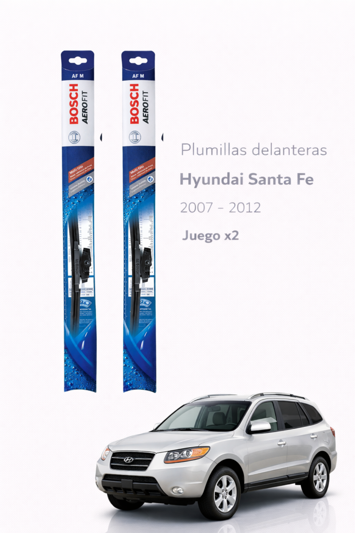PLUMILLAS DELANTERAS HYUNDAI   SANTAFE  2012 BOSCH AEROFIT/ JUEGO X2